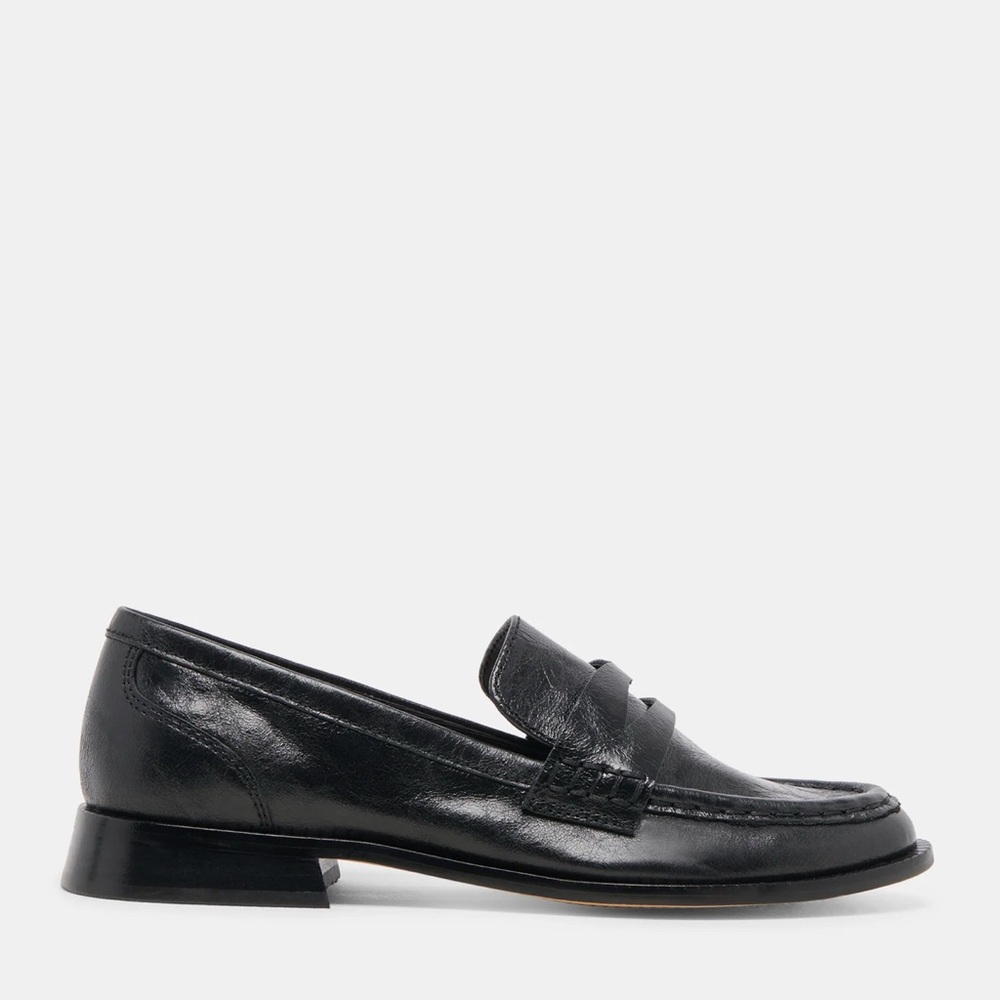 Dolce Vita Black Leather Hilly Loafers